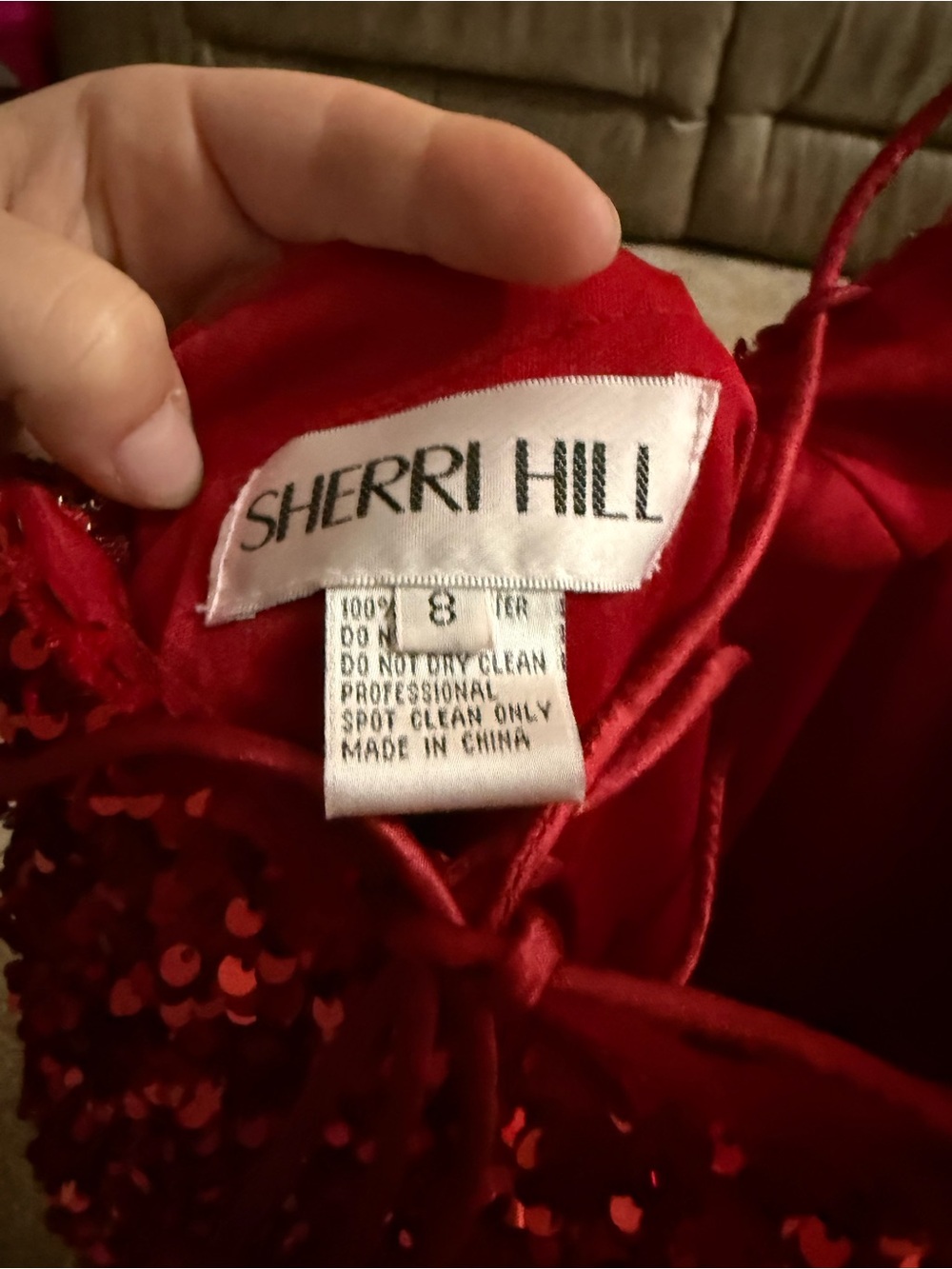 Sherri Hill Red Sequin Prom Dress Top